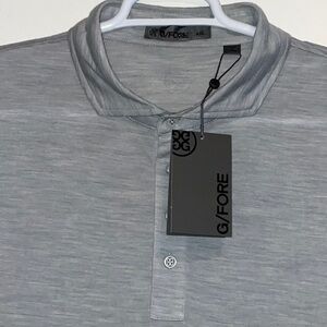 G/FORE GOLF FINE MERINO WOOL 4 BUTTON 4 WAY STRETCH LIGHT HEATHER GREY 2XL NWT